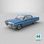 3D Chevrolet Impala 1964 Classic Coupe Blue model