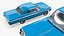 3D Chevrolet Impala 1964 Classic Coupe Blue model