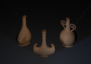 bottles kazakh 3D model