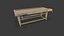 Old Wooden Workbench Low-poly PBR