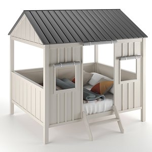 3D Kids Spring Cottage Full Bed model