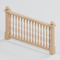Traditional Turned Timber Balustrade with Newel Posts