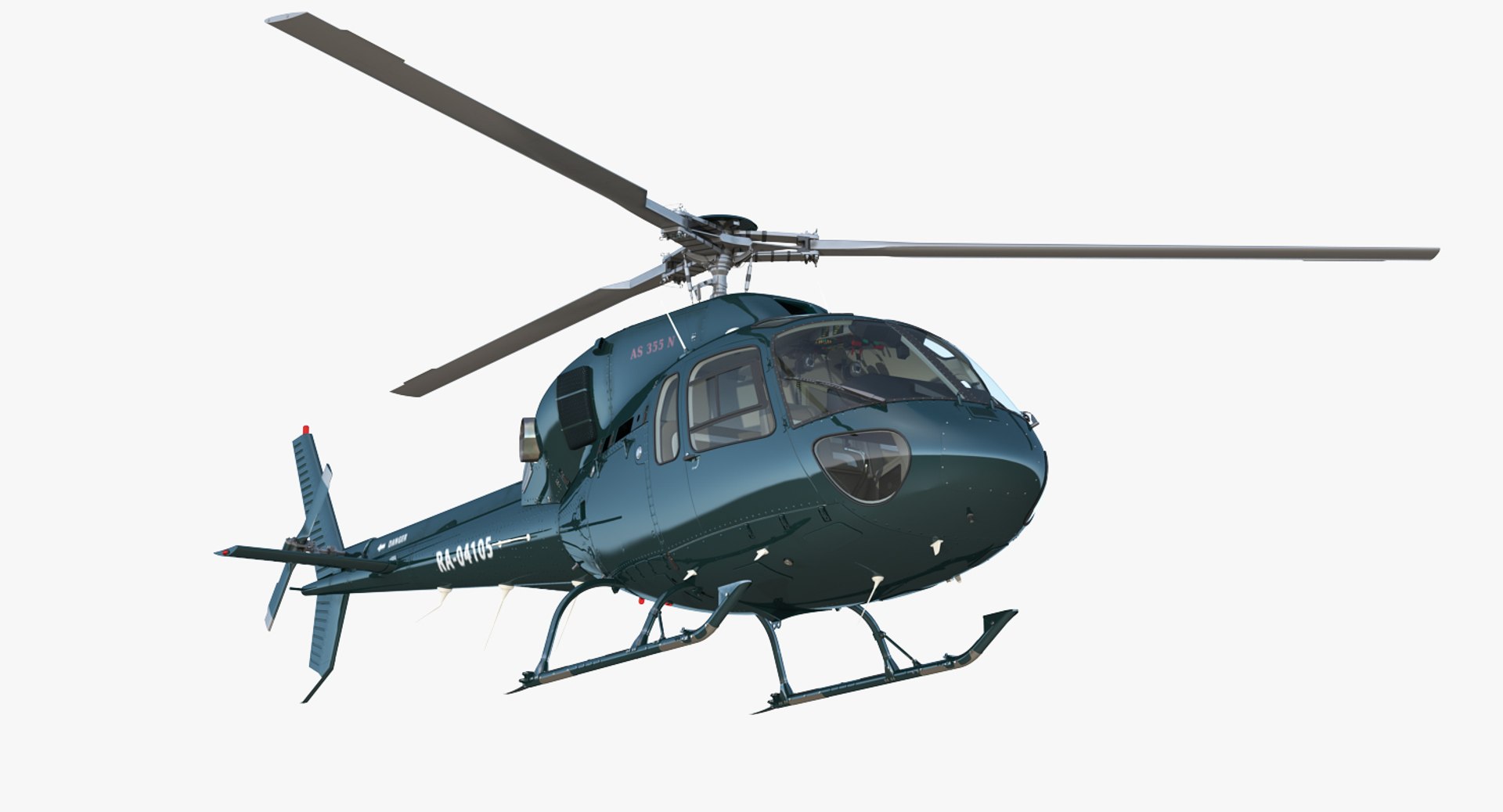 Helicopter Eurocopter AS 355N 3D Model 3D model preview
