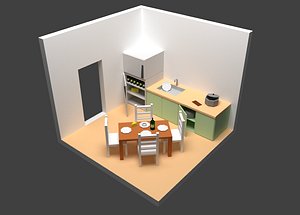 3d kitchen drawer
