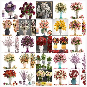 Collection of bouquets 30 pieces