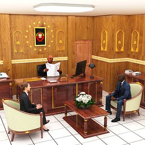 President Office 4K 3D model