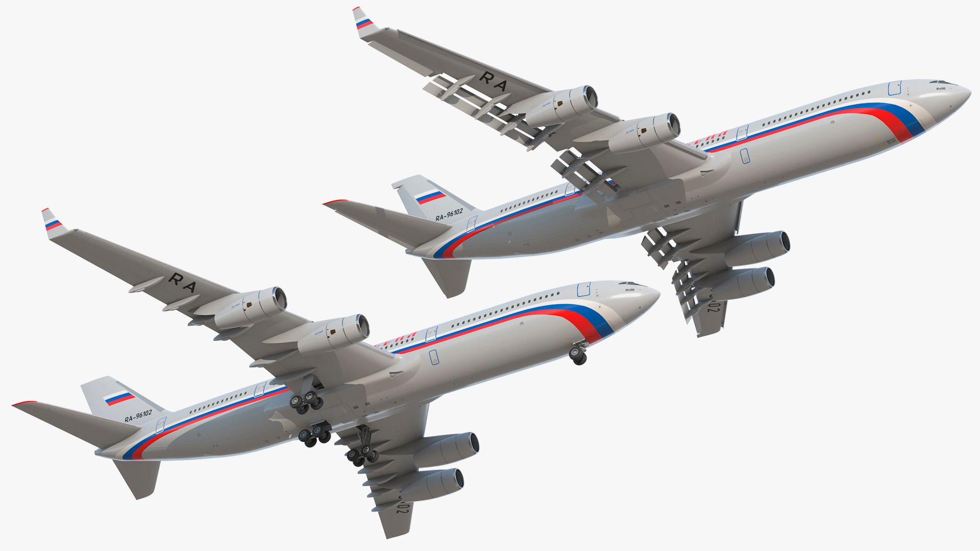 3D Airplane IL-96-400 Rossya Airlines Rigged model https://p.turbosquid.com/ts-thumb/bP/BeupX1/Du/airplaneil96400rossyaairlinesriggedc4dmodel016/jpg/1666721804/1920x1080/fit_q87/1131c7ade81c3aaf8d3b4037489e45d5c0a47ed7/airplaneil96400rossyaairlinesriggedc4dmodel016.jpg