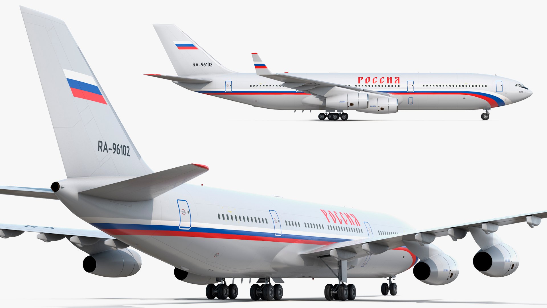3D Airplane IL-96-400 Rossya Airlines Rigged model https://p.turbosquid.com/ts-thumb/bP/BeupX1/zv/airplaneil96400rossyaairlinesriggedc4dmodel009/jpg/1666721776/1920x1080/fit_q87/551f55c10fdfd2113cc3883fccd0c3907c8a5444/airplaneil96400rossyaairlinesriggedc4dmodel009.jpg