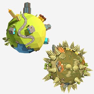 3d cartoon planet model