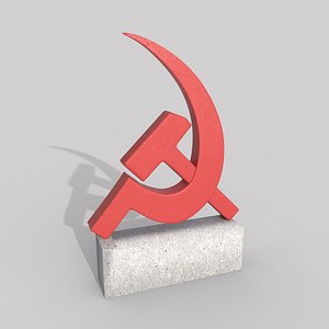 3D hammer and sickle monument