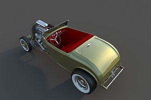 3D Roadster HiBoy 1932 blown model