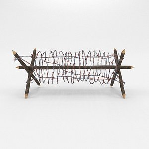 barbed wire obstacle 3D model