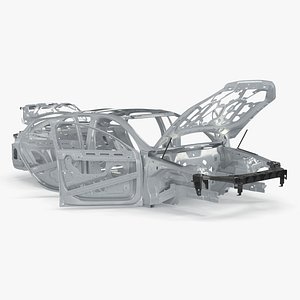 3D model Car Frame Unibody Structure Rigged