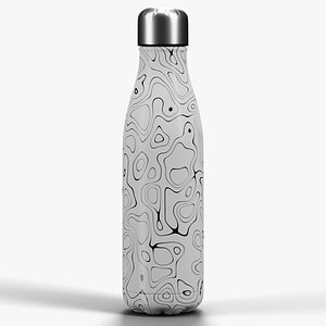 Stainless Steel Water Bottle Topographic Line Hydroflask