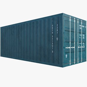 Container 20 ft ISO Low Poly model