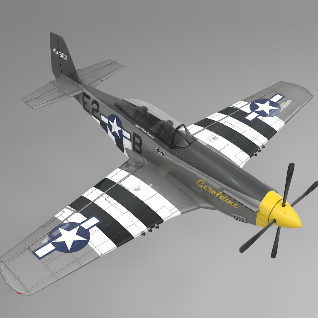 E2b north american p-51 mustang 3D model - TurboSquid 1543217
