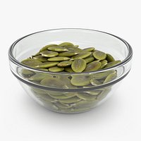 Glass Bowl Of Pumpkin Seeds