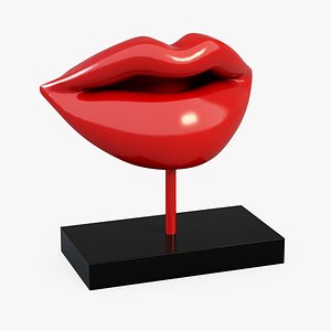 3d figurine lips model