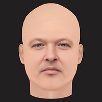 Low Poly Action Bronson Rapper Head