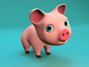 cartoon little pig