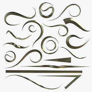 3D model 20 crazy strokes