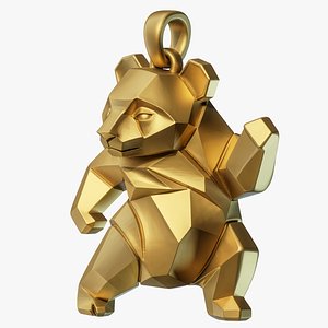 Polygonal Panda Jewelry 3D model