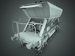 3ds max industrial rail wagon
