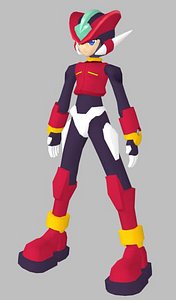 free megaman zero android 3d model