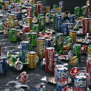Cans Garbage 24 Types - PBR AssetKit