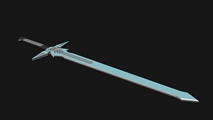 Dark Repulser Kirito Sword SAO Lowpoly Style