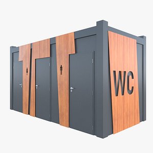 public toilet kiosk 3D model