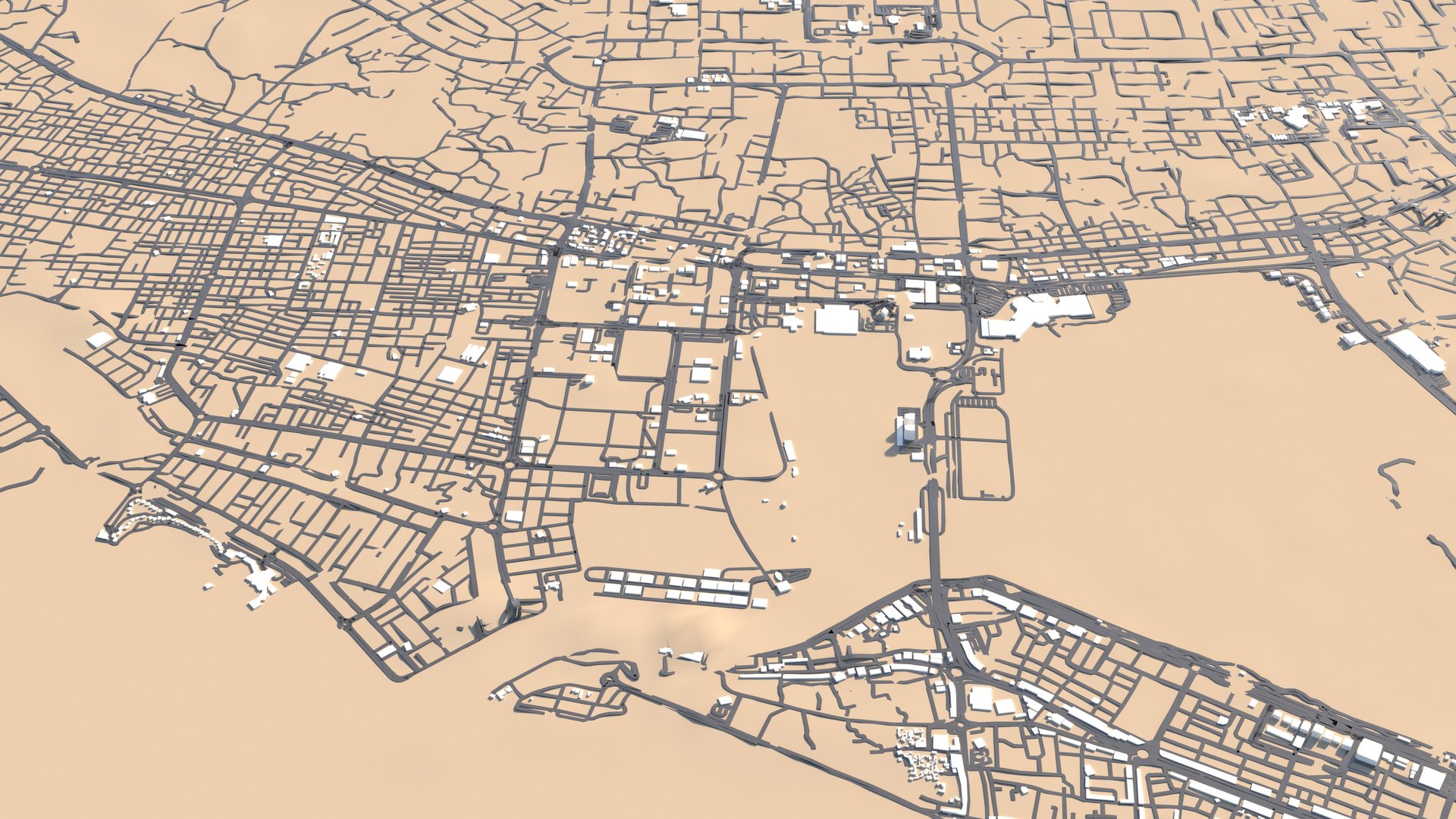 3D Ras AL Khaimah Terrain City Model - TurboSquid 2427558