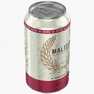 Standard Beer Can With Droplets 375ml