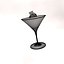 raspberry martini cocktail 3d model
