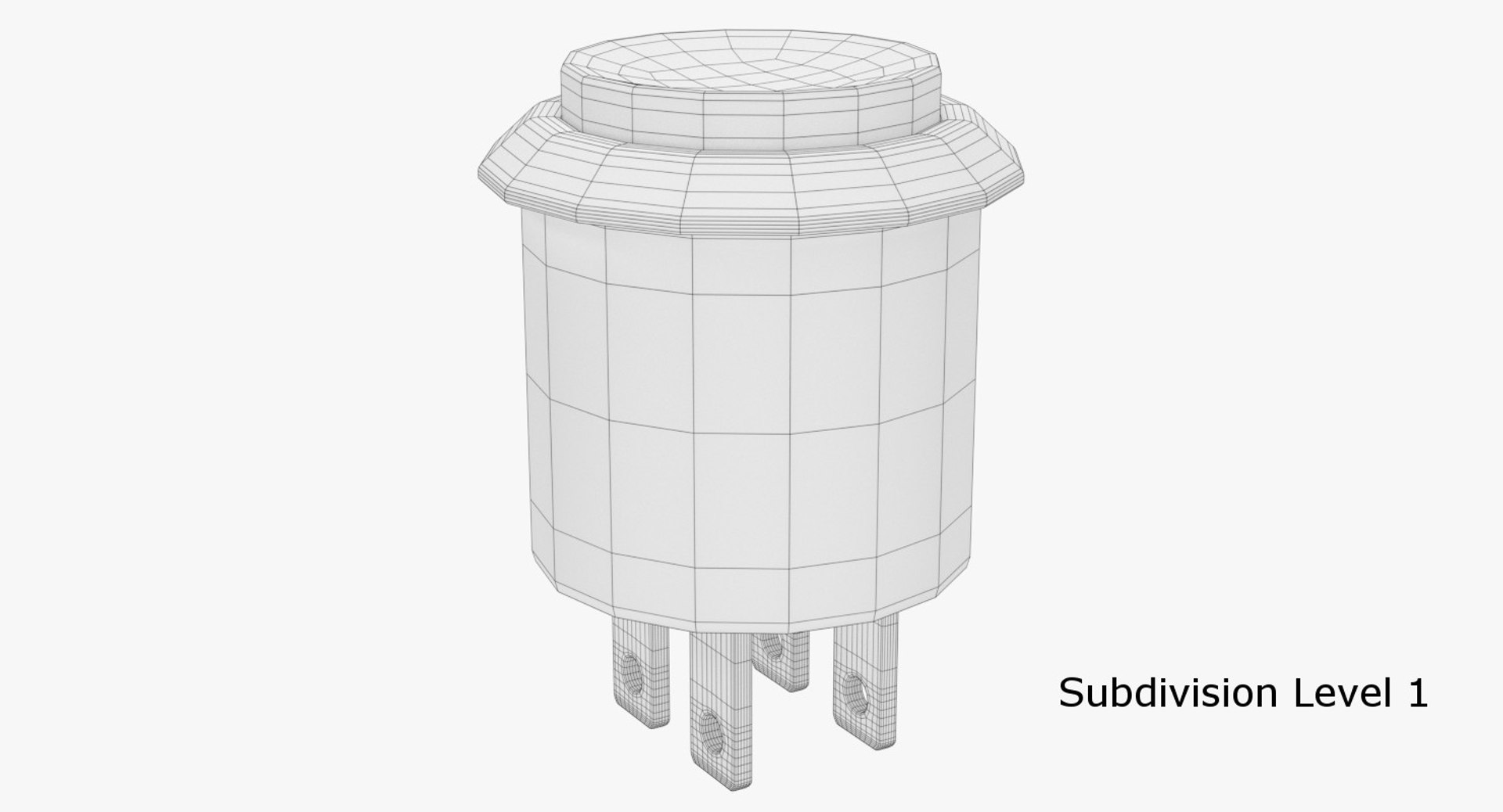 Pushbutton Switch 2 3d Model
