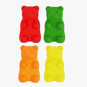 3D Gummy bear 4 colors