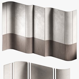 Wall panels Rounded external and internal corner Modular thin partitions 3D