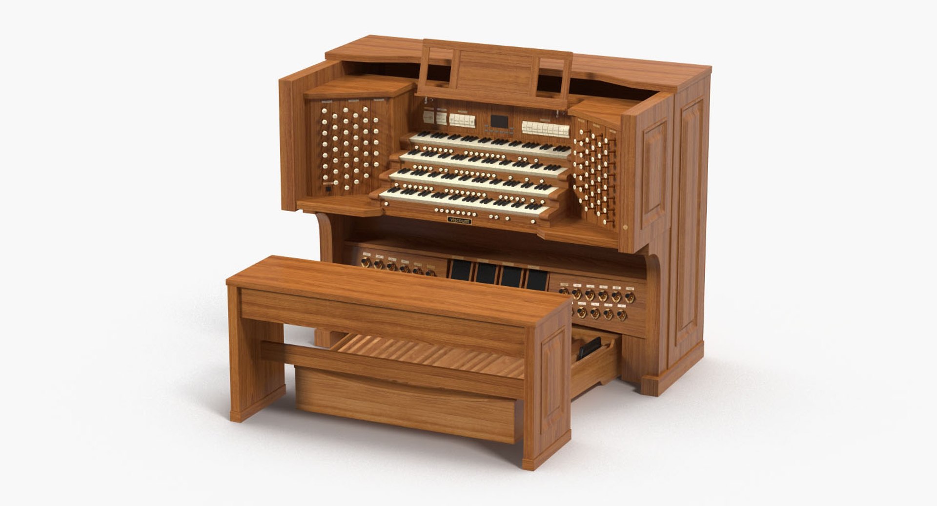 Organ Piano 3D model preview