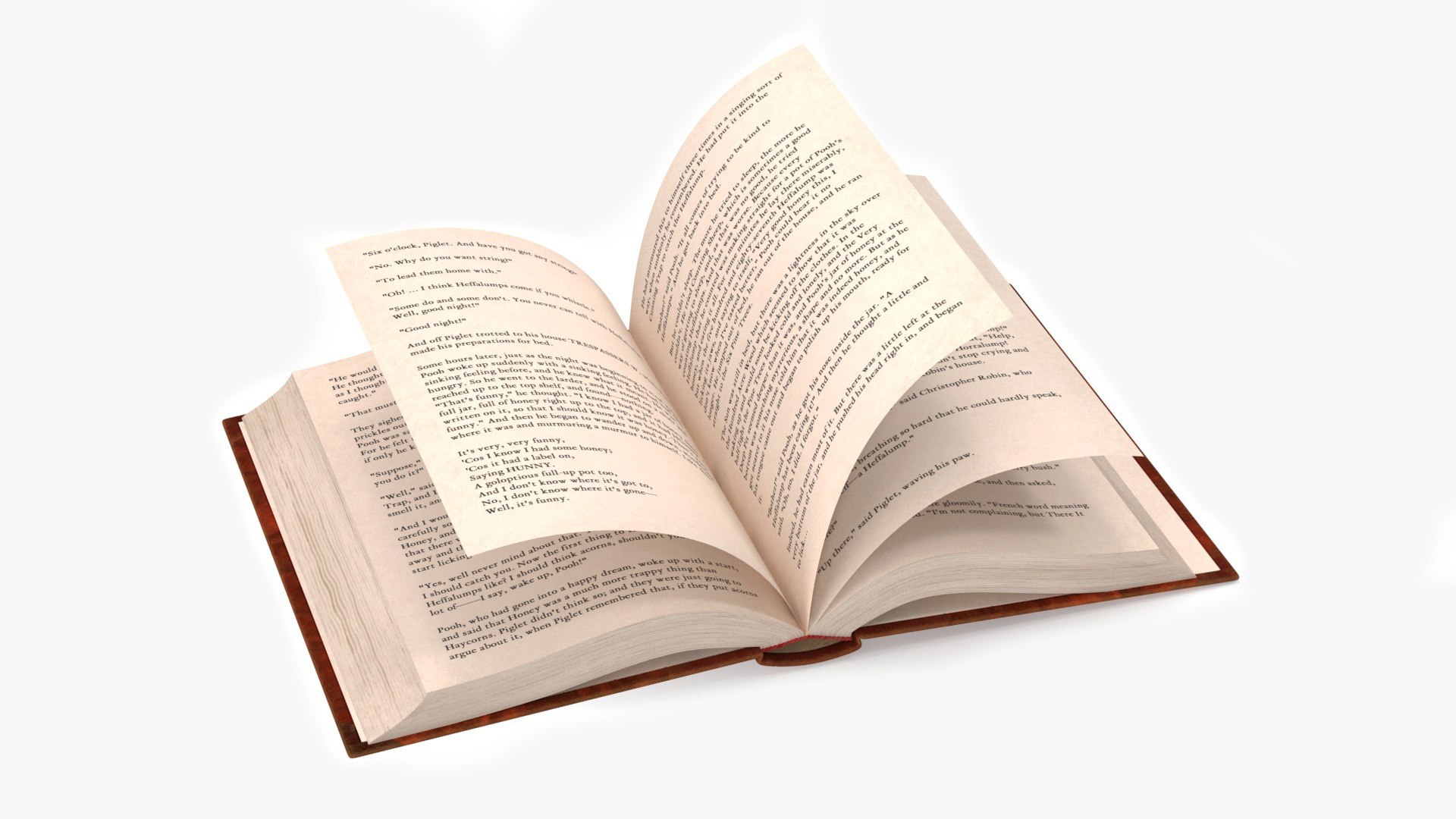 Book Rigged Animated 3D model preview