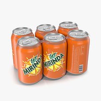 Six Pack of Cans Mirinda 3D Model