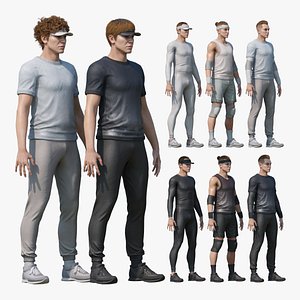 3D model Athlete set 