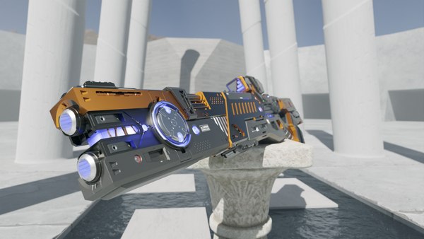 Sci-Fi pulse rifle textured and with firing effects Modelo 3D ...