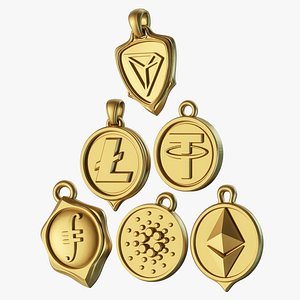 3D Cryptocurrency Medals Set - Printable 3D Models for Jewelry  Accessories