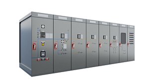 3D Switchboard 10 Low-poly 3D model model