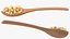 Wooden Spoons with Seeds Collection 4 3D model