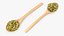 Wooden Spoons with Seeds Collection 4 3D model