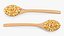 Wooden Spoons with Seeds Collection 4 3D model
