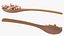 Wooden Spoons with Seeds Collection 4 3D model