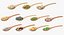 Wooden Spoons with Seeds Collection 4 3D model