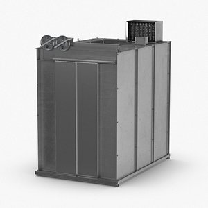 3D model elevator-car---doors-closed